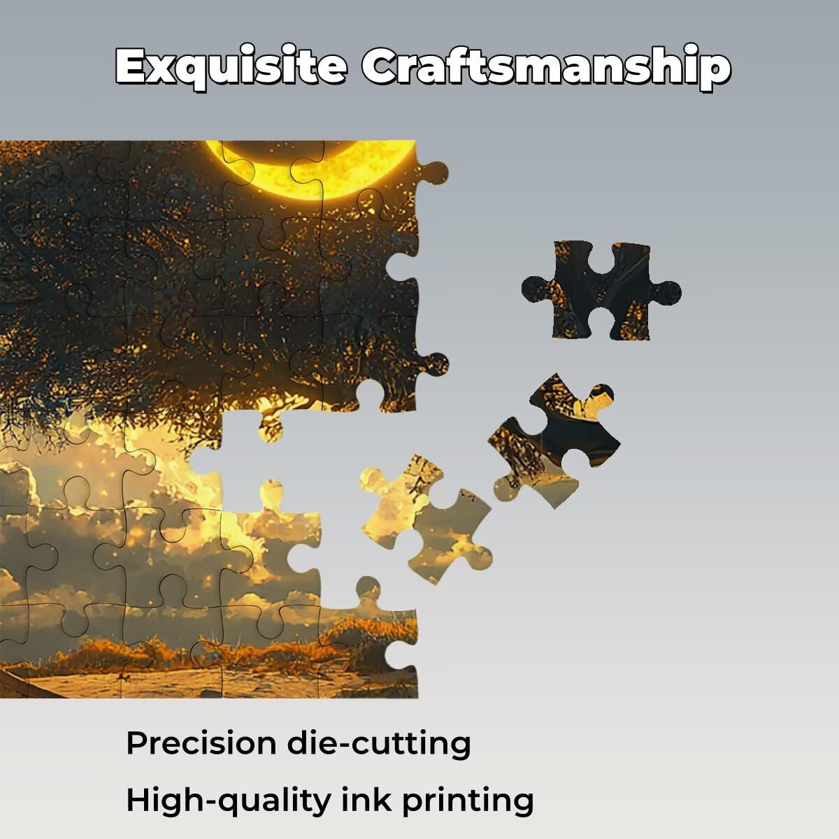 Puzzle 4000 Pezzi Albero, Puzzle Adulti Luna in Legno, 141x87cm -1131