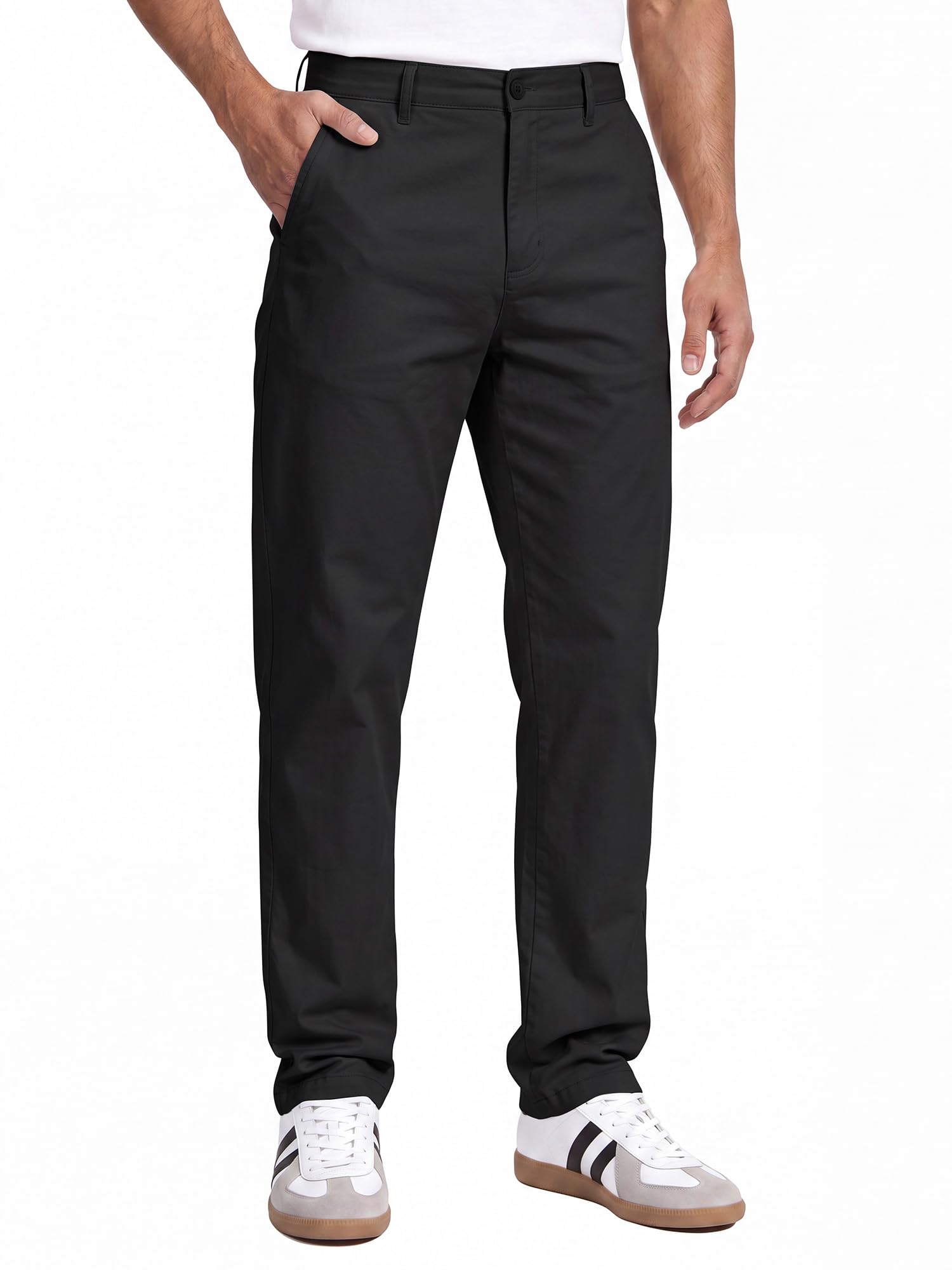 YYIDATON Herren Performance Chino Pants Baumwolle Stilvolle Stoffhose Chinohose Bequeme Freizeit Business Hose für Männer