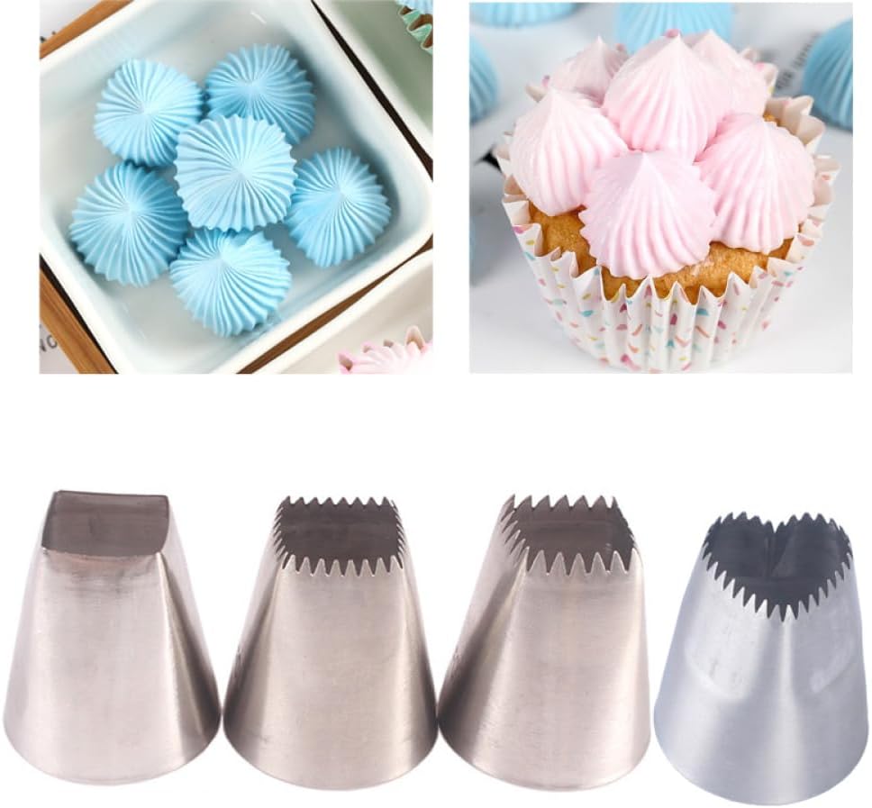 Baking Supplies Big Nozzles for Cake Cream Piping Tips Square Icing Piping Nozzles Cupcake Cake Decorating Tips Cake Decorating Tips Set(3pcs)