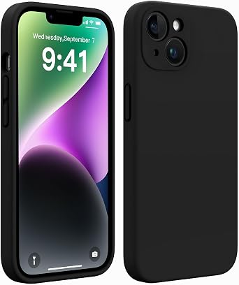 AOTESIER Silicone for iPhone 14 Case, Drop Protection, Black