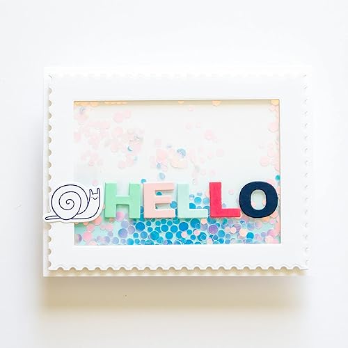 Miniatura 2 de Ellen Hutson, Essentials by Ellen, Juego de sellos y troqueles de caracol para correo, manualidades, estampación, fabricación de tarjetas,