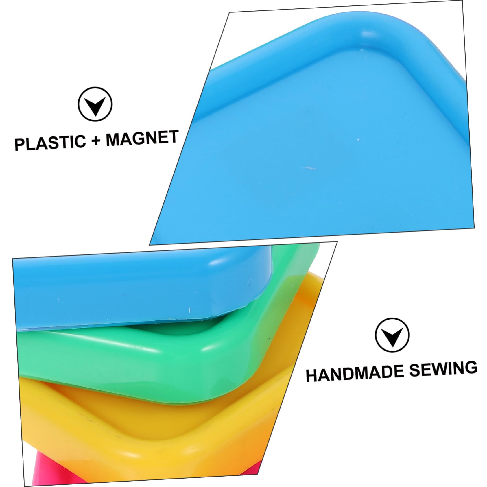 SHINEOFI Scatola Magnetica Porta Spilli per Cucito 4 Pezzi Assorbimento Magnetico in Metallo, Organizer Compatto per Aghi e Chiodi, per Uso Fai-da-Te e Viaggi