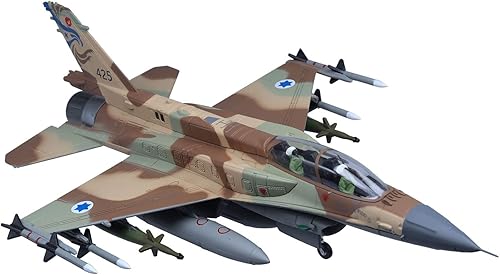 Miniatura 6 de F-16I Tormenta Fuerza Aérea Israelí Ataque Falcon Fighter Modelo Aviones Pintados Modelos de Aviones Militares Fundidos a Presión