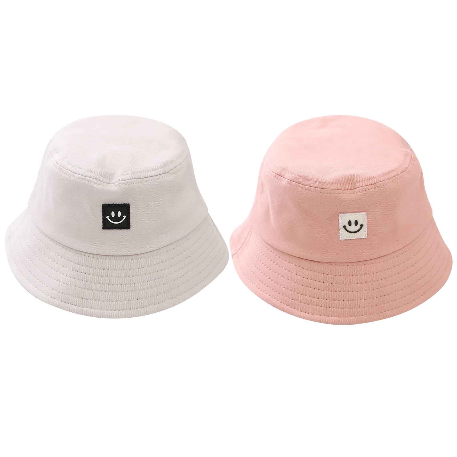 DKDDSSS 2 Piezas Sombrero de Sol, Sombrero de Sol para Bebé, Gorro Bebe Verano, Sombrero de Sol Verano, Gorra Pescador Protección Solar, Gorro Pescador Playa, Gorro Verano de Pescador, Bucket Sun Hat