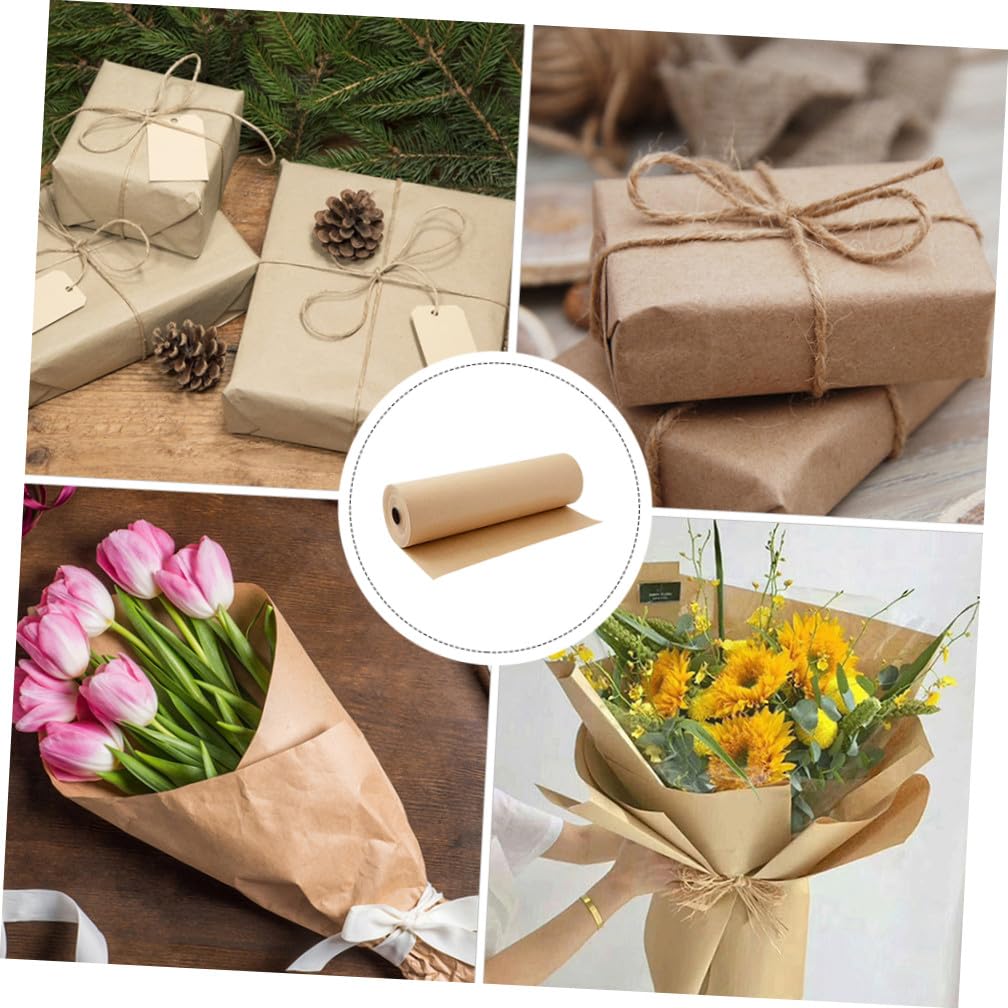 DOITOOL Geschenkpapier Aus Kraftpapier Geschenkverpackungspapier Blumenverpackungspapier Einfach Zuschneiden Vielseitig Für Geschenke Kunsthandwerk Und Mehr Hochwertiges Material Sicher