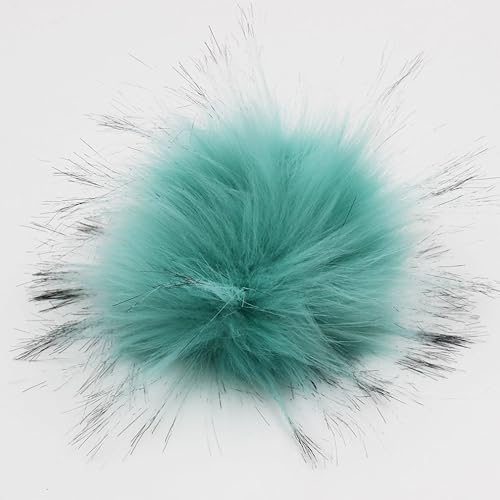 Miniatura 6 de 12 pompones de piel de mapache sintético para hacer tú mismo, pompón esponjoso para tejer sombrero, accesorios de bricolaje de 4.3 pulgadas (mezcla