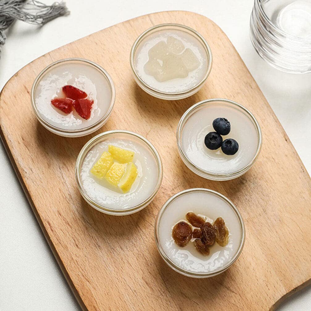 Kichvoe Ciotole in Vetro per Dessert 12 Pezzi, Rotonde per Cucina