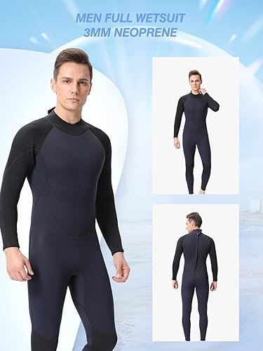 Miniatura 5 de Traje de neopreno de cuerpo completo de 0.118 pulgadas para mujeres y hombres de 0.157 pulgadas y 0.157 pulgadas para agua fría, traje de buceo de