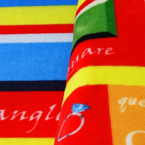 Miniatura 7 de Zacoo Alfombra de juego para niños alfombra educativa para niños y niñas 8 x 10 pies números del alfabeto frutas y formas de animales alfombra de