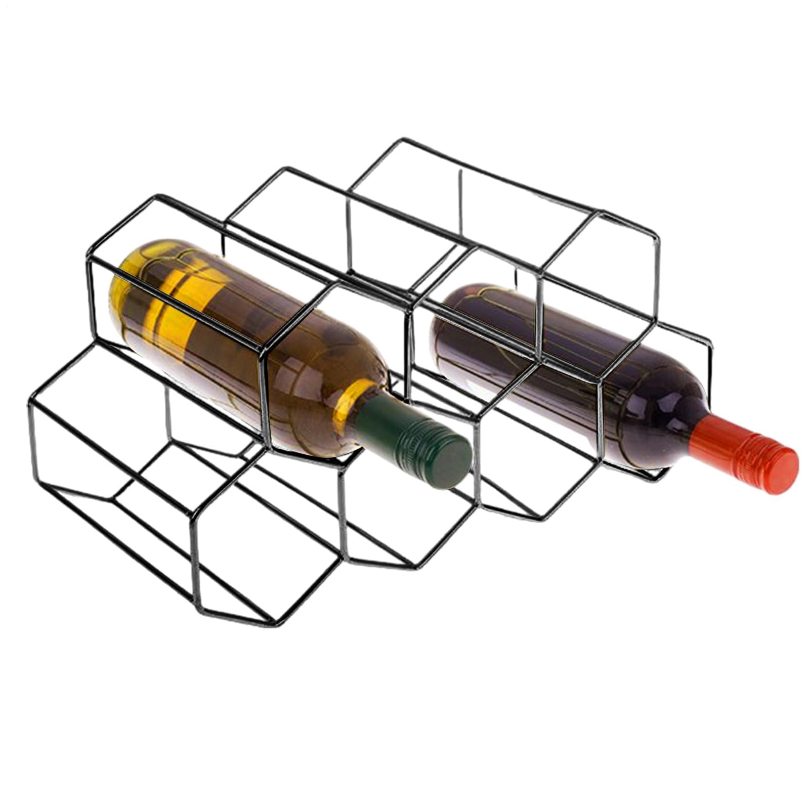 Weinregal für 9 Flaschen – 3-stöckiges Aufbewahrungsregal für Schränke, stilvoller Präsentationsständer für Weinflaschen, Wein, ideales Bar-Zubehör