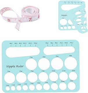 bliblo Nipples Sizer,Silicone Nipple Ruler of Flange Size,Breast Flange Measuring Breast Pump Sizing Tool,Breast Pump Sizing Tool,Nipple Ruler for Flange Sizing (Blue)