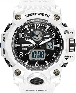Men's Watches Sports Outdoor Waterproof Military Watch Date Multi Function Tactics LED Face Alarm Stopwatch for Men