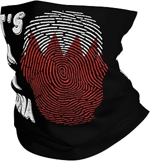 It's in My DNA Bahrain Balaclava Bandana Headband Headwear Scarf Neck Gaiter for Men Women Sun Dust Protection for Outdoors Sports Hiking Cycling Running Fishing White