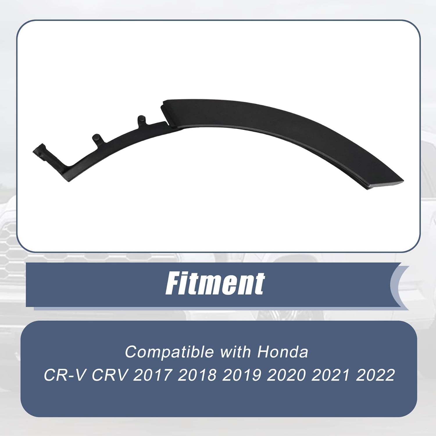 XQSMWF Left Rear Side Door Wheel Molding Trim Compatible with Honda CR-V 2017-2022, Replace 75395-TLA-A01 75395TLAA01 HO1790108 Driver Rear Wheel Arch Flare Trim Molding