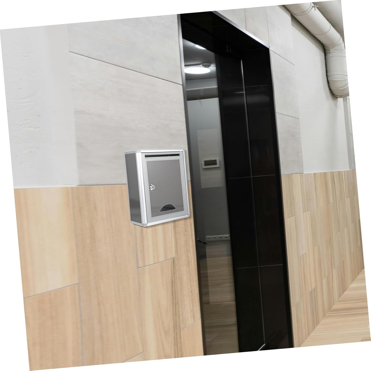 Small Wall-Mount Locking Mailbox for Complaints and Suggestions Durable Aluminium Alloy Post Box for Office and Community Use and Lightweight Design