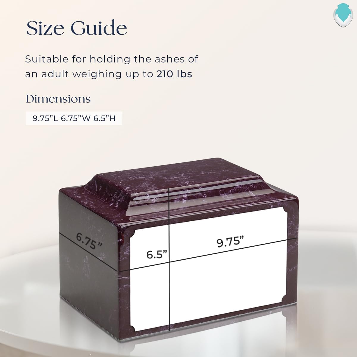 GetUrns – Legacy Cultured Marble Urn by Mackenzie, Adult Size Cremation Urns, Custom UV Printed Burial Urn for Ashes, 210 Cubic Inch Cemetery Urns for Ashes, Motorcycle, Merlot