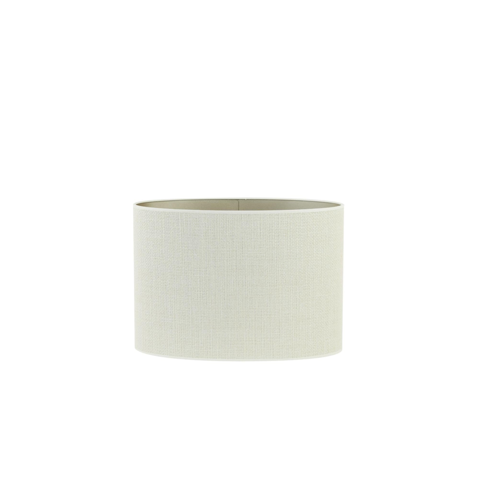 Light & Living Lampenschirm oval Saverna - Weiß - 30x15x25cm | Oval - Landesweit - Textilien