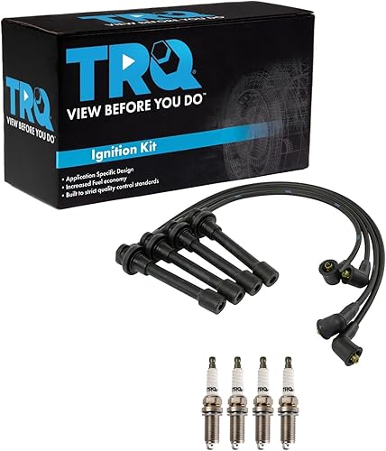 Miniatura 181 de TRQ Kit de bujías de 5 piezas de bujías de iridio compatibles con Chevrolet Aveo 2004-2008 Aveo5 2004-2008