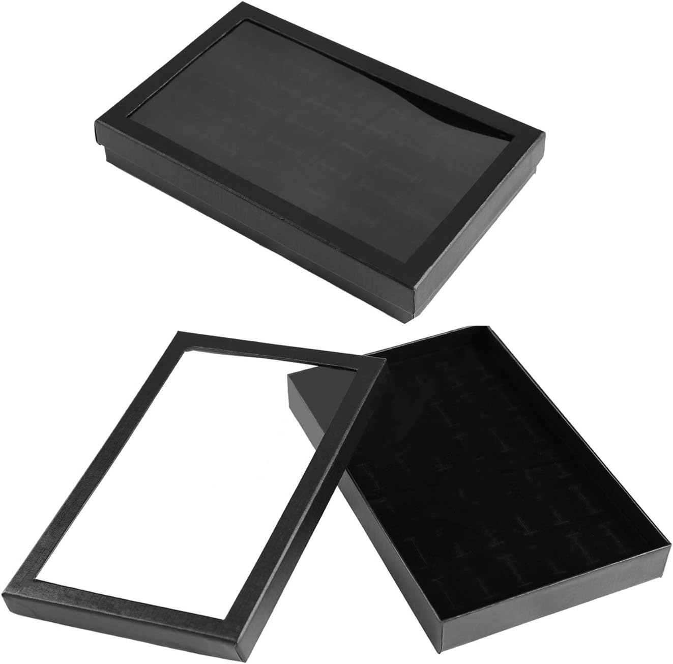 Gofypel Jewelry Display Case Velvet Jewelry Display Ring Organizer Ring Box with