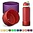 Alwenid 2PCS Silicone Water Bottle Boot for Owala 32 Oz, Anti-Slip Protective Sleeve Bottom Bumper Protector for FreeSip, Twist, and Flip Stainless Steel Water Bottles (Dark Purple+Dark Red)