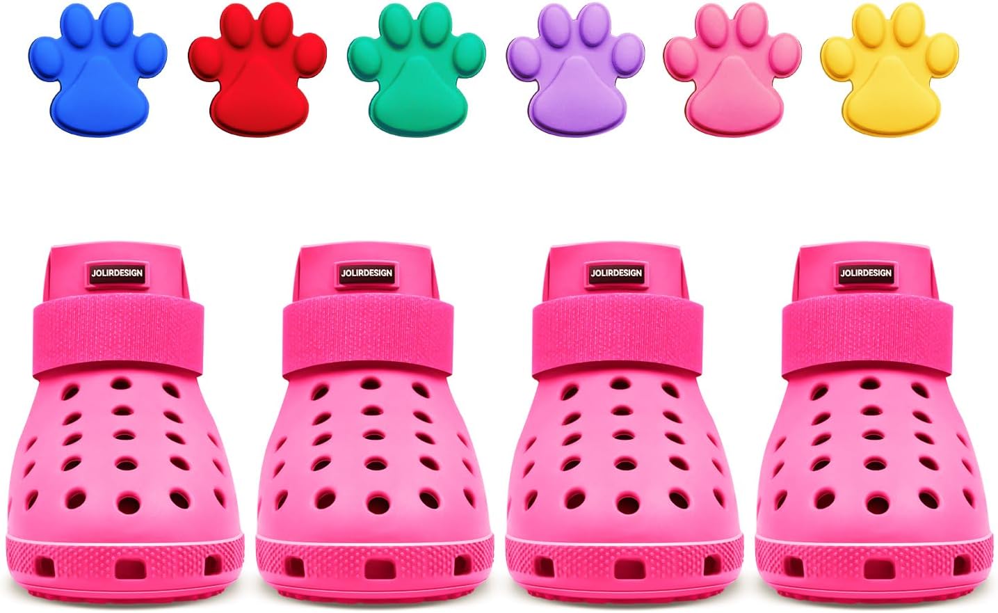 Dog Shoes for Hot Pavement – Dog Shoe for Small & Medium & Large Dog, Dog Shoe with Adjustable Velcro, Comfortable, Breathable, Non-Slip, Waterproof, Easy-Clean Dog Booties for Beach (Pink, Medium)