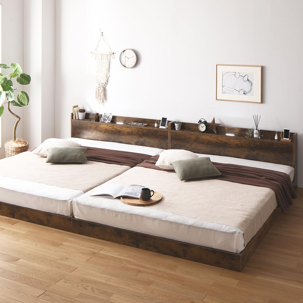 Amazon｜RASIK ベッド クイーン160(セミシングル+セミシングル