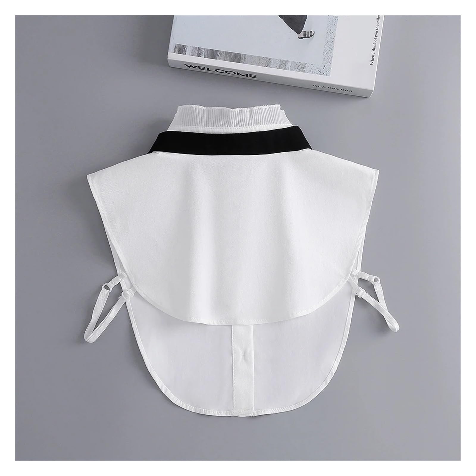 Colletto Bianco Finto Donna Davanti Bianco Colletto Finto Colletto della Camicia Staccabile Camicetta Autunnale Maglione Colletto Falso Bavero Papillon Cravatte