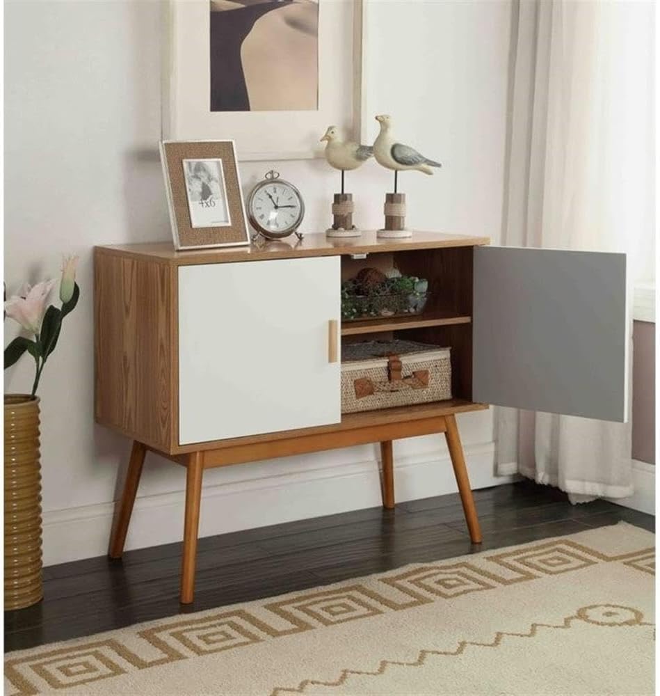 Convenience Concepts Oslo Storage Console, White / Natural