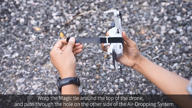 Kit Lancia-Anelli Per Matrimonio Drone DJI Mini 3 Pro - Dispenser Carico Air-Dropping Grigio