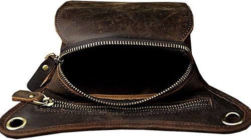 Miniatura 6 de Riñonera de cuero para hombres y mujeres, cinturón multiusos para motocicleta, bicicleta, deportes al aire libre, táctica, ciclismo, equitación,