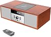 WISCENT Compact Stereo - مع بلوتوث، مشغل أقراص مضغوطة، ستيريو FM، USB، AUX، جهاز تحكم عن بعد، نظام HiFi صوتي واضح 30 وات RMS للمنزل