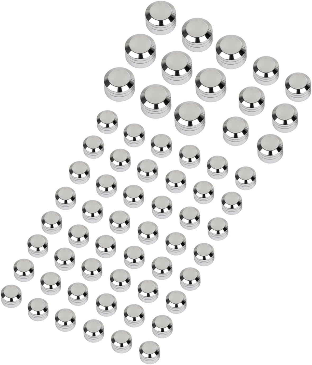 63 pcs Aluminum Chrome Engine Bolt Topper Cover Caps Kits Fit for Harley Softail Twin Cam Night Train Fat Boy FLSTF FXST FXSTB 2000-2006