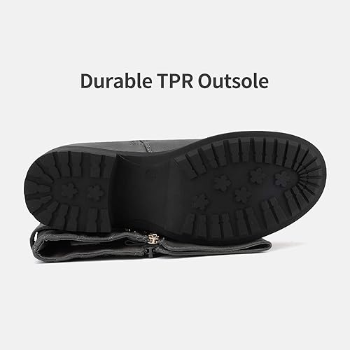 Miniatura 4 de DREAM PAIRS Women's Wide Calf Knee High Boots, Low Stacked Heel Riding Boots