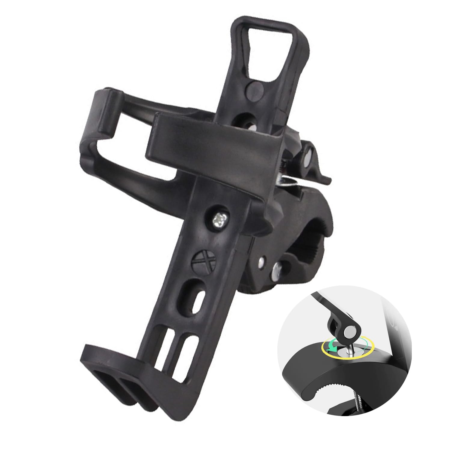 Bike Bottle Holder - Bike Water Bottle Holder for Bike, Lightweight Bike Drinks Holder, Bike Cup Holder for Road Bikes Mountain Bike (Black)