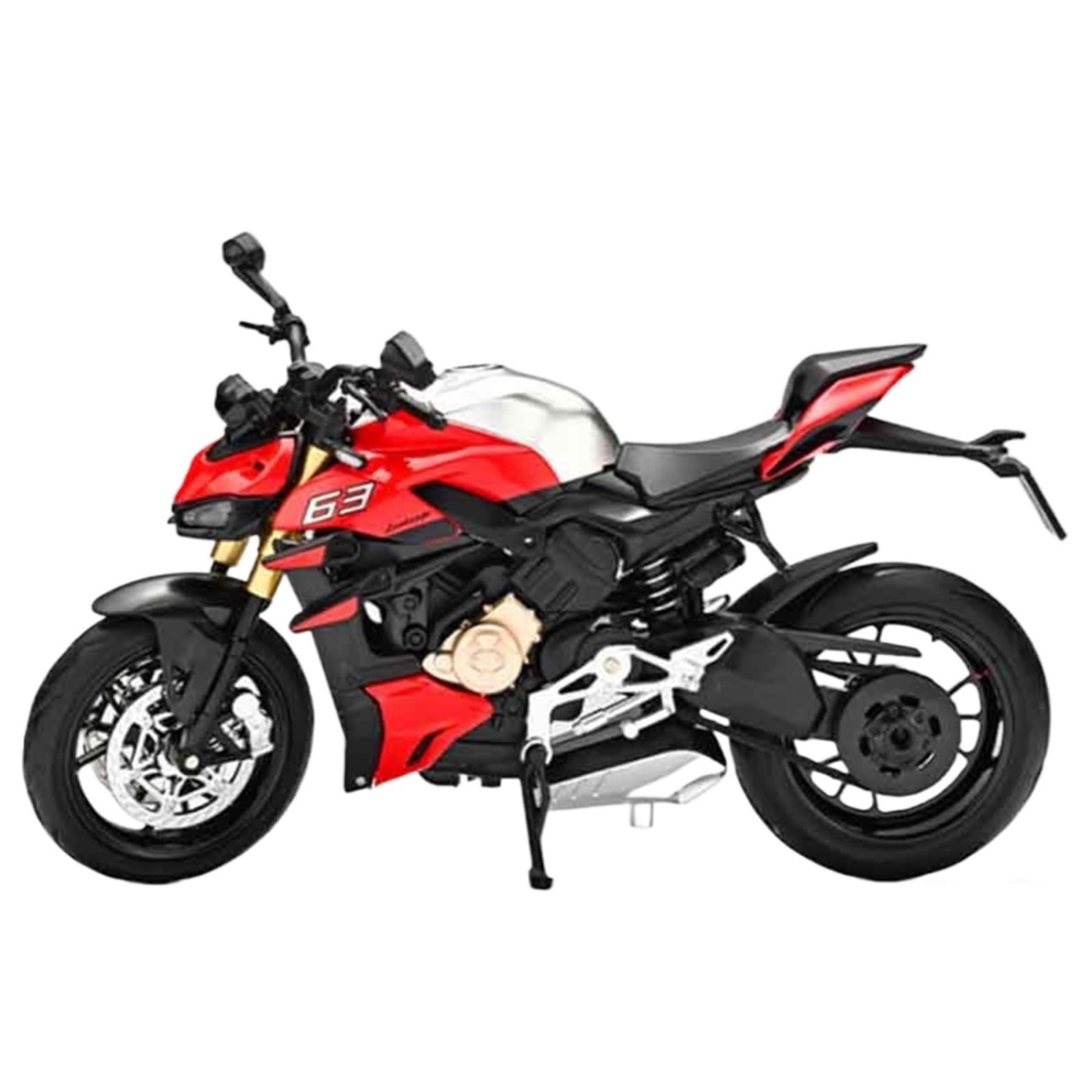 UTJUYFCGF for Ducati Streetfighter V4S Alloy Racing Motorcycle Model Diecast Street Sports 1:12