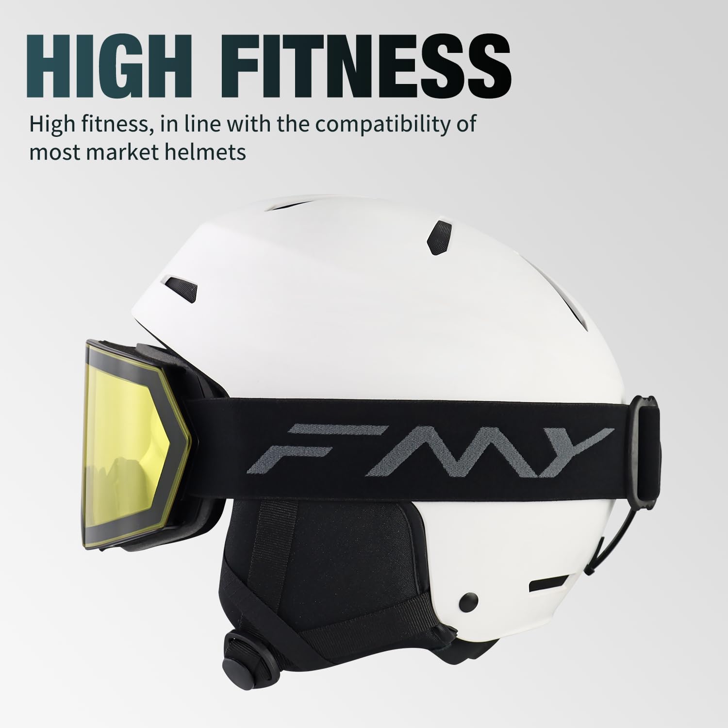 FMY Lunettes de ski pour hommes, femmes et jeunes – Anti-buée – Protection UV400 – Lunettes de snowboard pour adulte