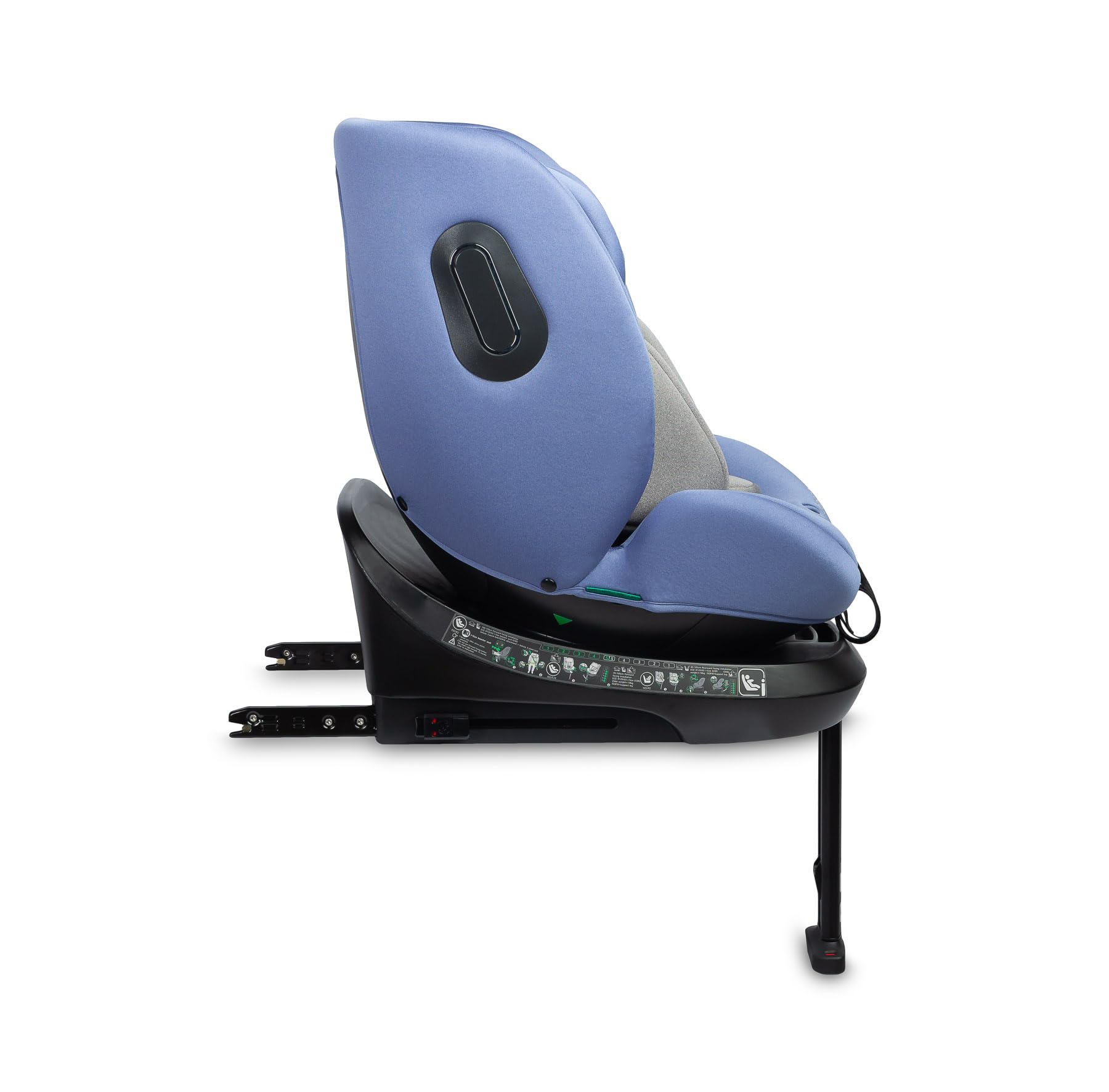 CARETERO - Reboarder 360 Drehbar mit Isofix - 4in1 Babyschale und Kindersitz Auto Gruppe 0-3, für Kinder 40-150 cm, mit Station, verstellbare Rückenlehne, Stützfuß - Bosco Blau