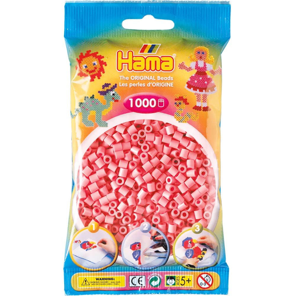 Bulk Buy:Hama Pink 207-06 Midi Beads 1,000 Count (6 Pack)