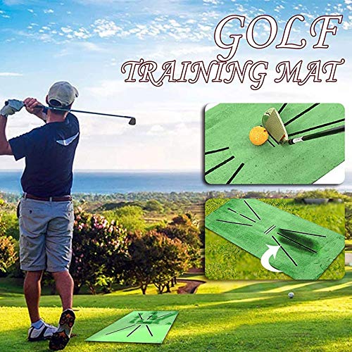 TABANA Golf Training Mat, Swing Detection Batting, Mini Golf Practice Training Aid Rug, Analysis & Correct Swing Path, Portable Golf Hitting Mat for Indoor & Outdoor, Home/Office
