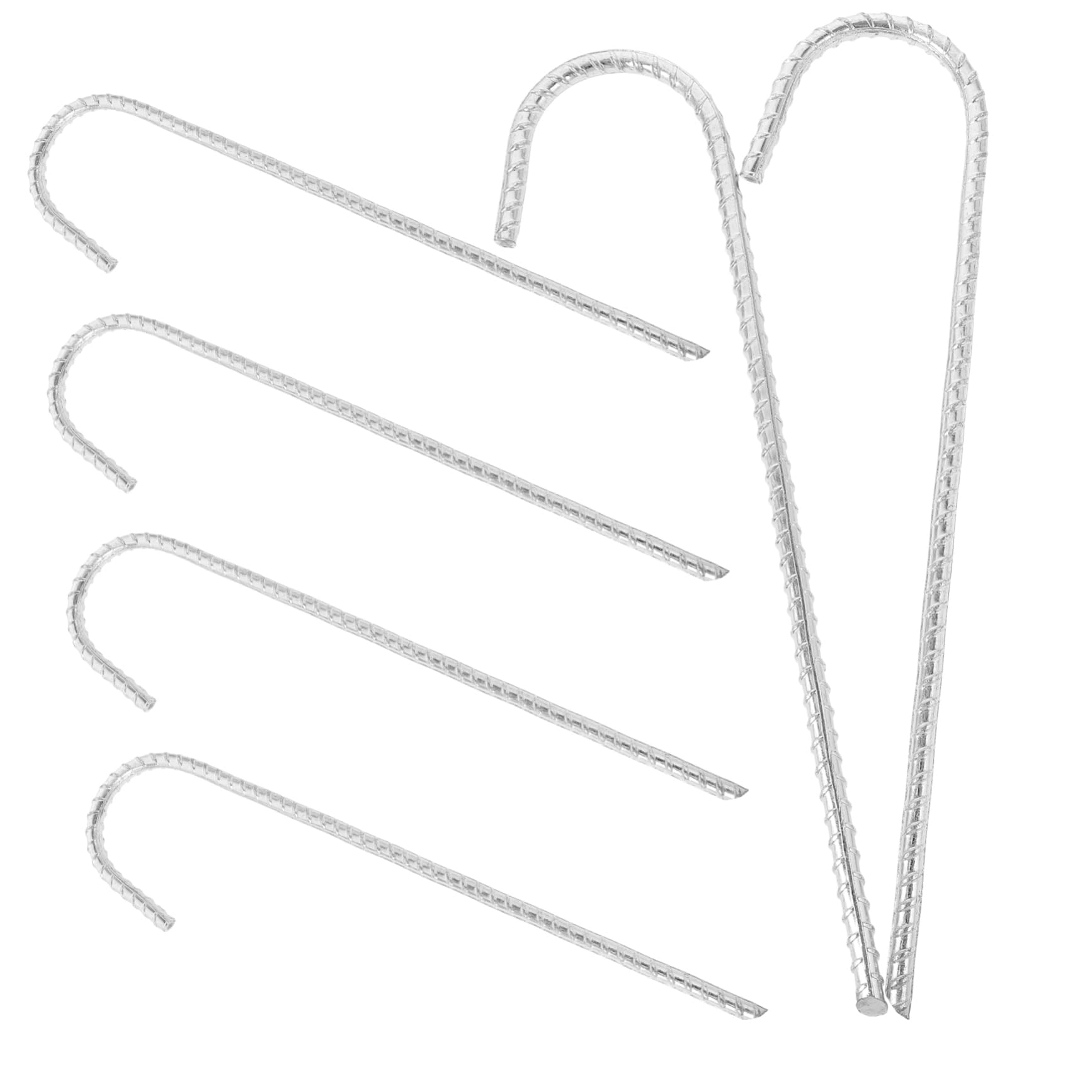 Estacas para Carpas de 8mm, 6 Piezas, Hierro, Reutilizables