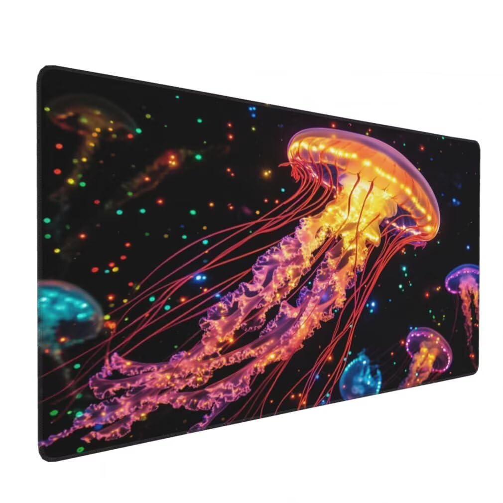 Tappetino Mouse XXL 1000x500mm Medusa Grande Mouse Pad, Tappetino Scrivania con Bordi Cuciti, Grande Mousepad Gaming con Base Antiscivolo per Giocatori, Ufficio e Casa (Cielo Stellato) -MP1540