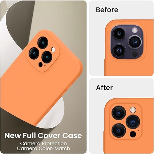 Miniatura 190 de FireNova Funda para iPhone 14 Pro, funda de silicona mejorada [protección de cámara] con [2 protectores de pantalla], forro interior de microfibra