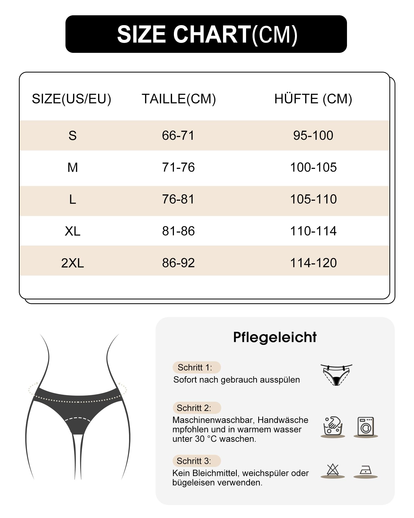 SHARICCA Periodenunterwäsche Starke Blutung 40 ML SaugfäHigkeit Perioden Unterwäsche Atmungsaktiv Lecksicher Menstruation Unterhosen Slips Damen