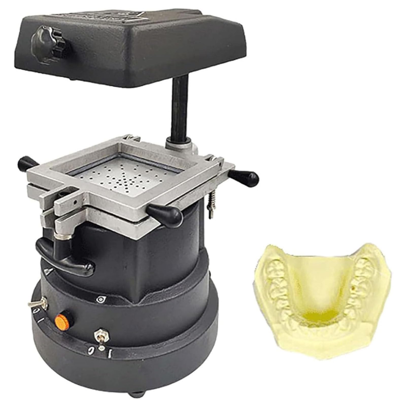 Máquina formadora al vacío dental, equipo de termoformado para laboratorio dental, 1200 W de fuerte adsorción, prensa dental para retenedores de ortodoncia para clínica dental.