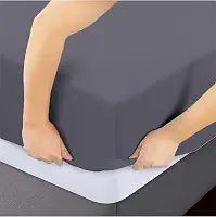 Lençol Avulso Viuvo c/Elástico Percal Flex 400 Fios Ultra Macio e Resistente Cinza