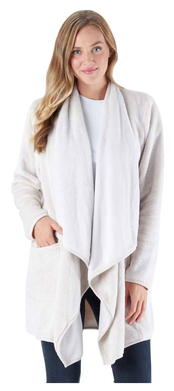 Sleepyheads Women's Fleece Long Sleeve Robe Sherpa-Lined Hooded Bathrobe…