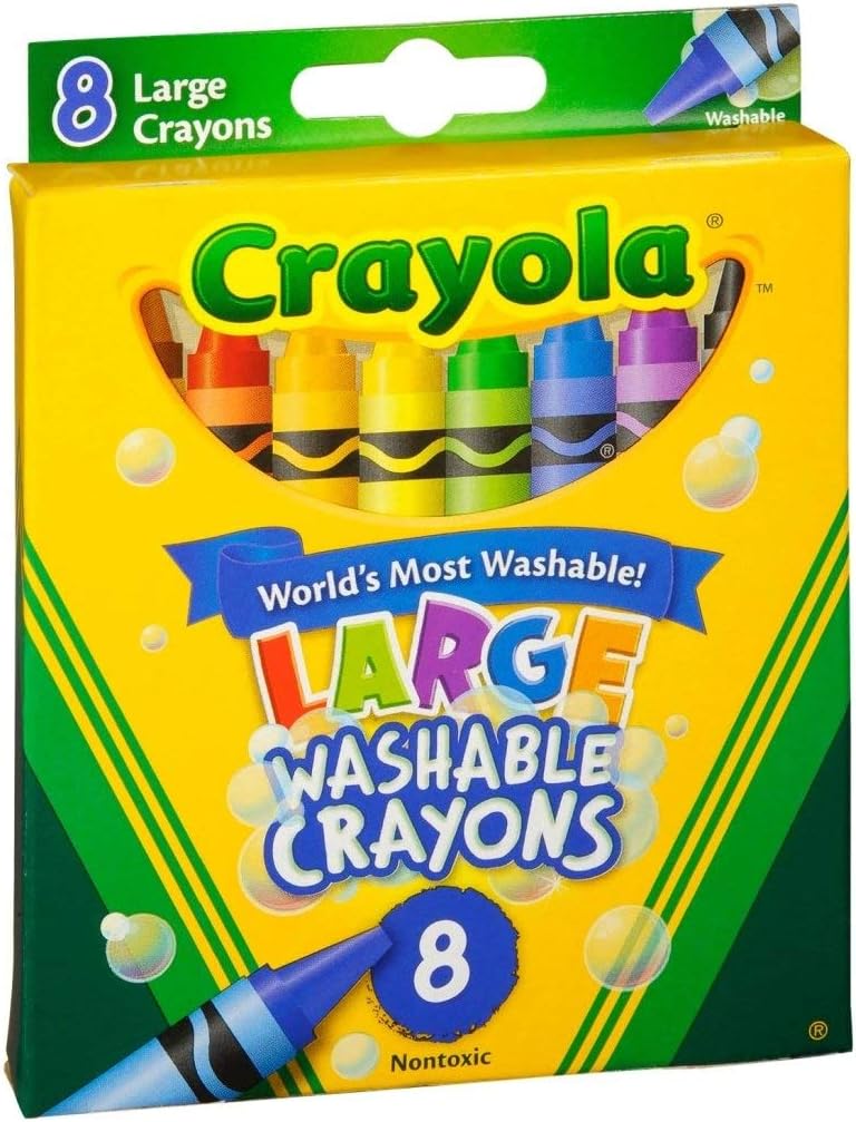 17 Pack CRAYOLA WASHABLE CRAYONS LARGE 8CT