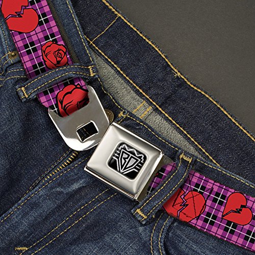 Cinturón de seguridad fucsia ajustable para evitar complejos de talla en moda 2