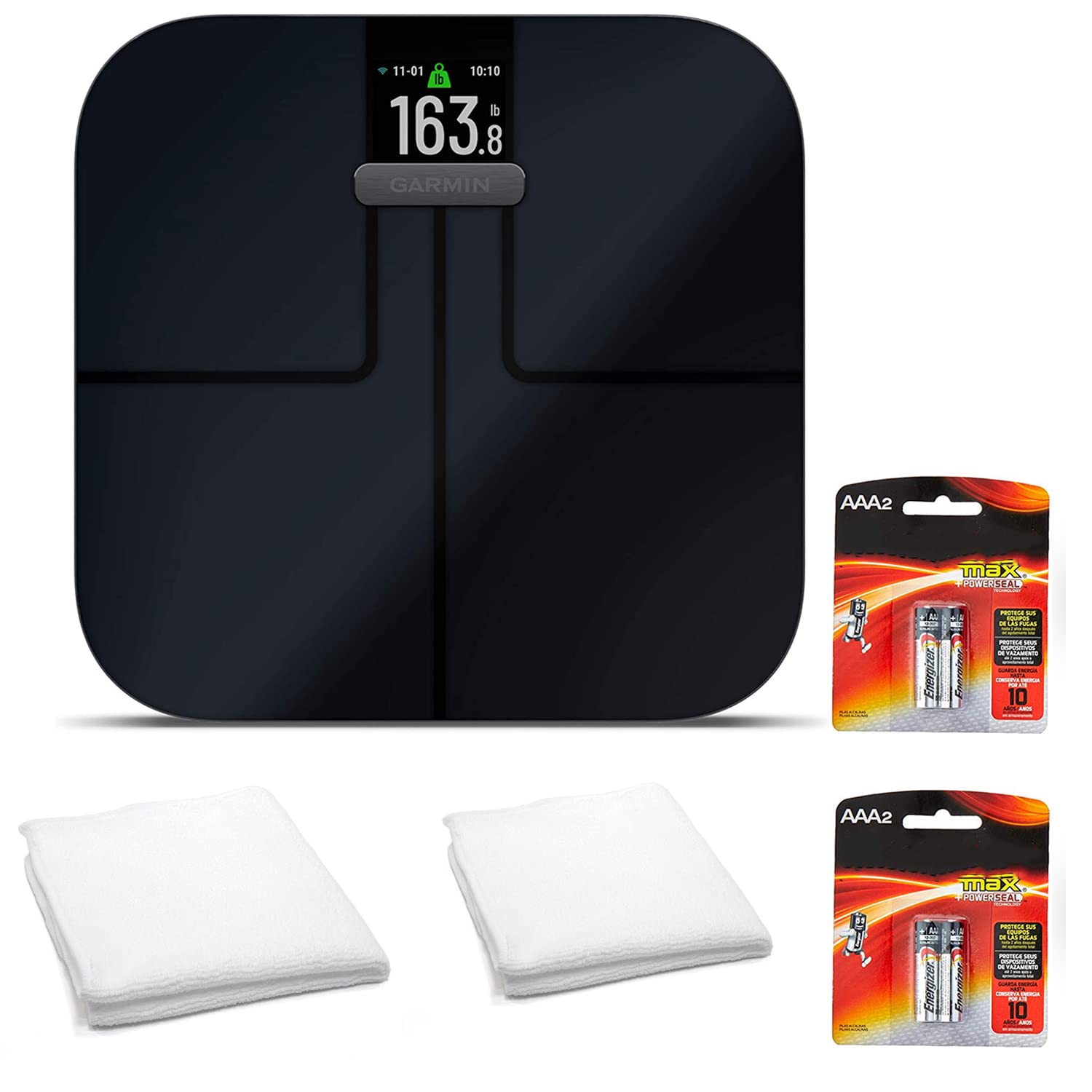 Garmin Index S2, Smart Scale (Black) Bundle