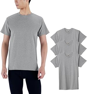 (グンゼ) G.T.HAWKIN 厚手 インナーシャツ Tシャツ兼用可 3枚組 1枚でも着用可 よれにくい クルーネック 綿100% H15133 メンズ